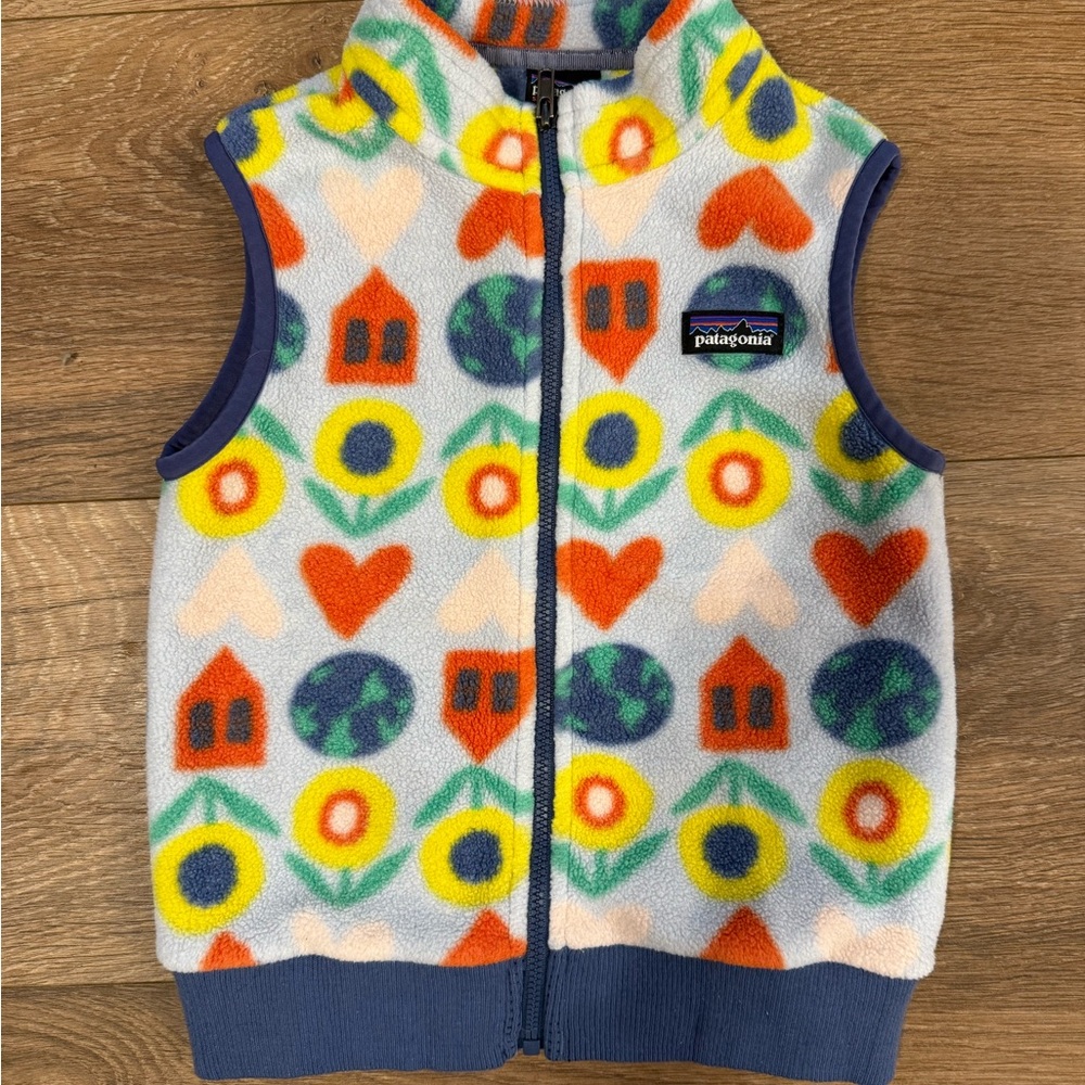 Patagonia Kids Fleece Vest with Colorful Patterns